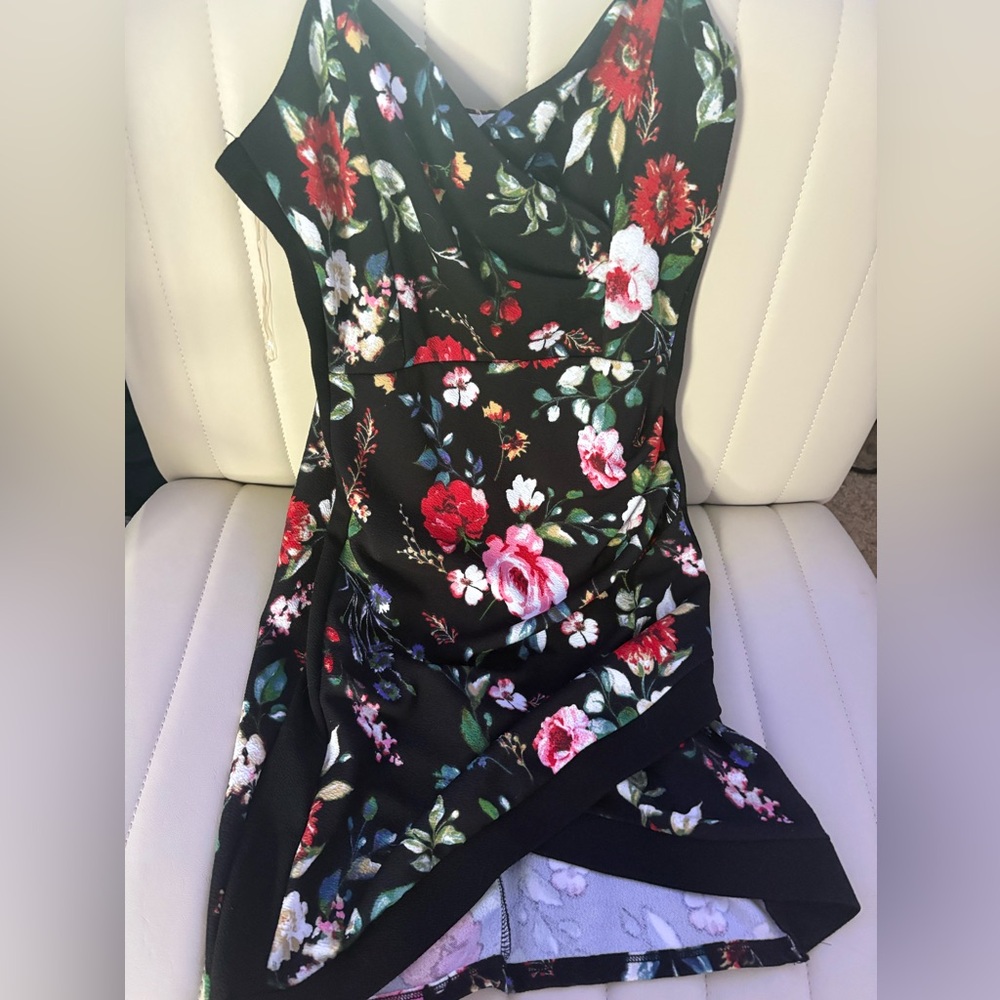 Almost Famous Black Floral Dress